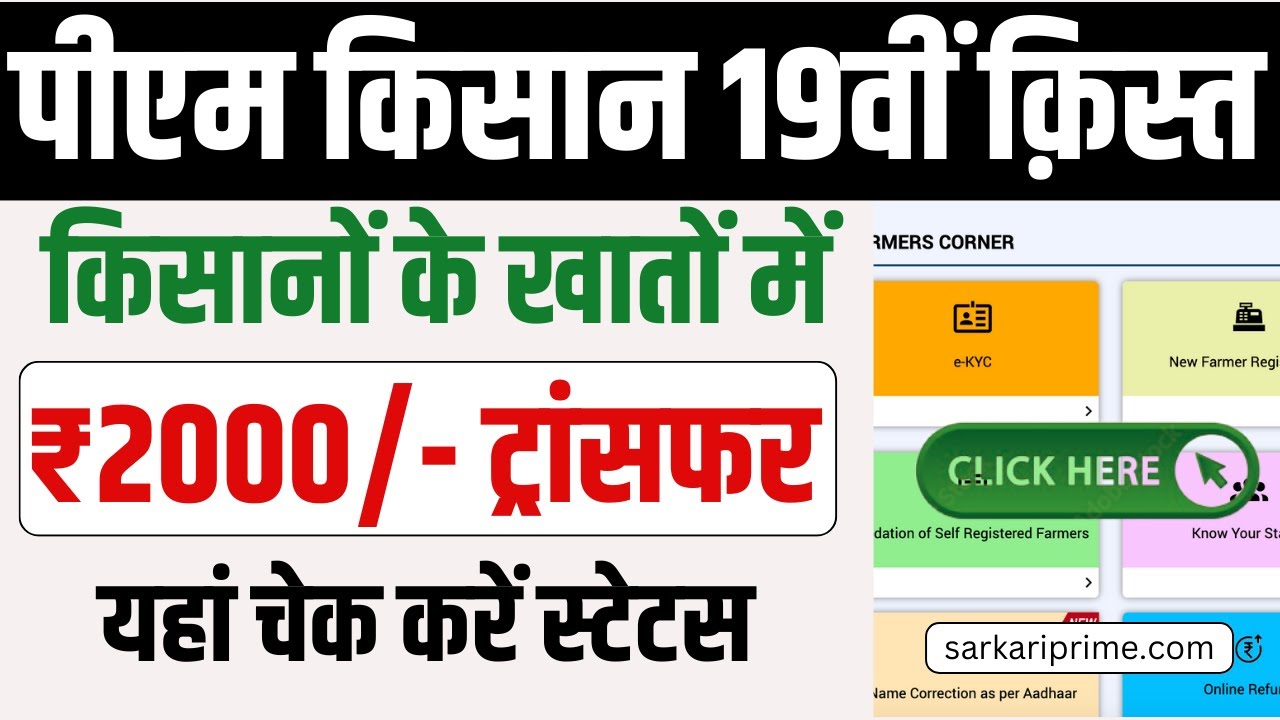 PM Kisan Yojana 19th Installment Released, पीएम किसान की 19वीं क़िस्त जारी