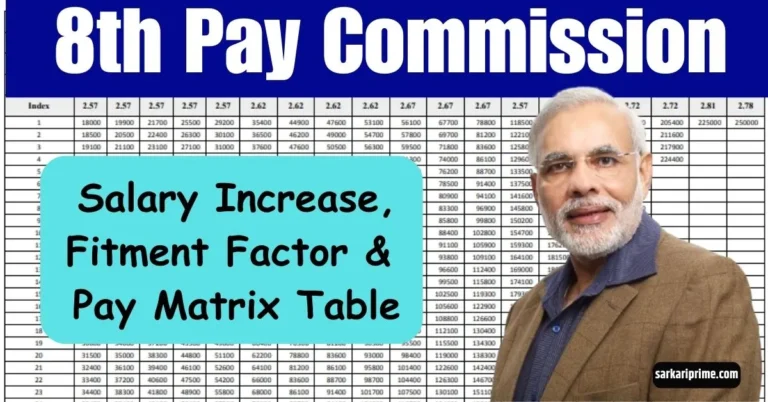 8th Pay Commission Pay Matrix