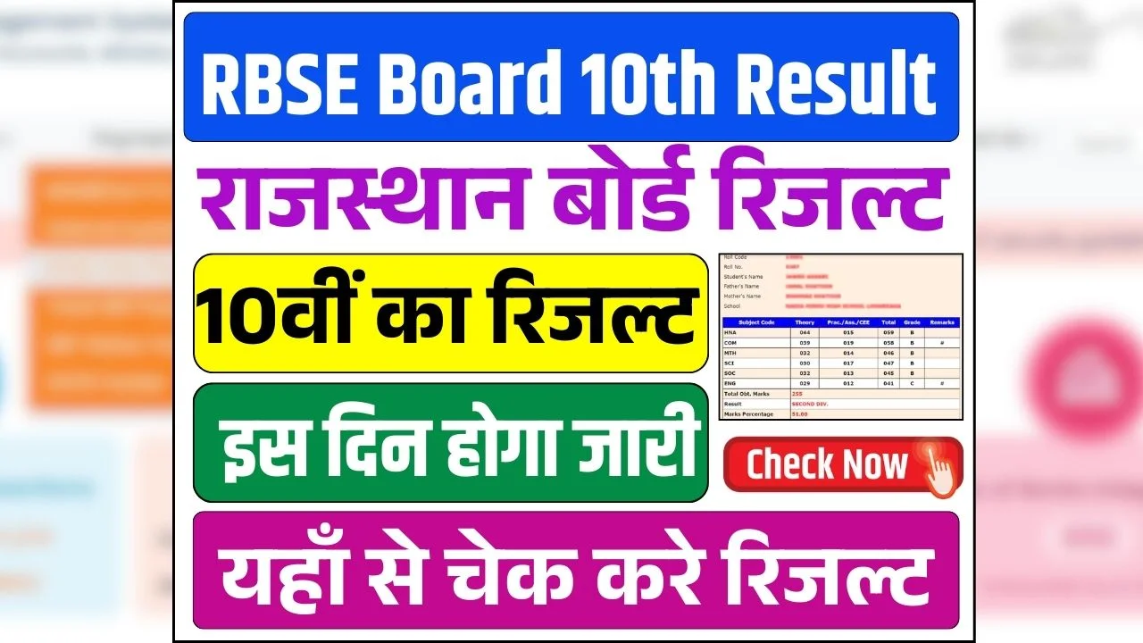 Rajasthan Board 10th Result 2025