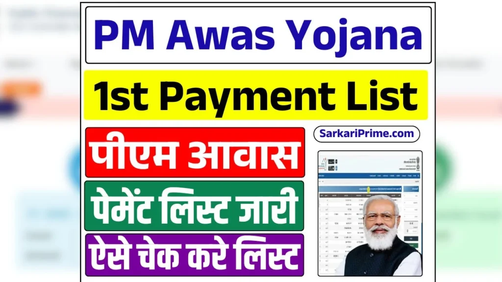 PM Awas Yojana 1st Payment List